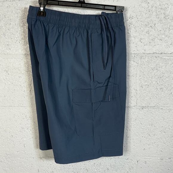 Reebok Men's Classics Uniform Regular-Fit 9" Cargo Shorts blue grey L MSRP $50 - Picture 1 of 8